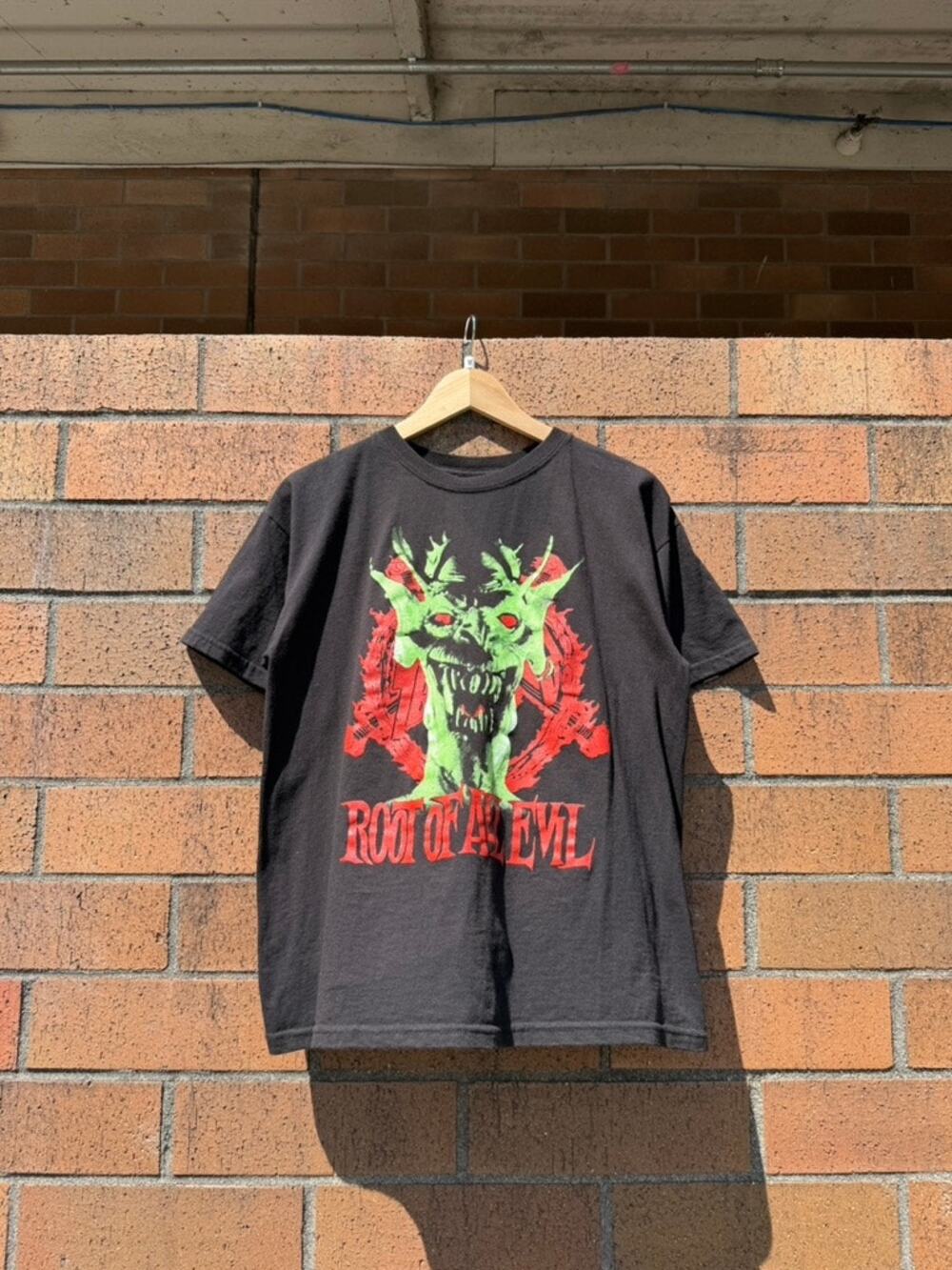 90s Fuckin Slayer Root of all Evil Vintage Mexican Bootleg Rock Band Tee Shirt